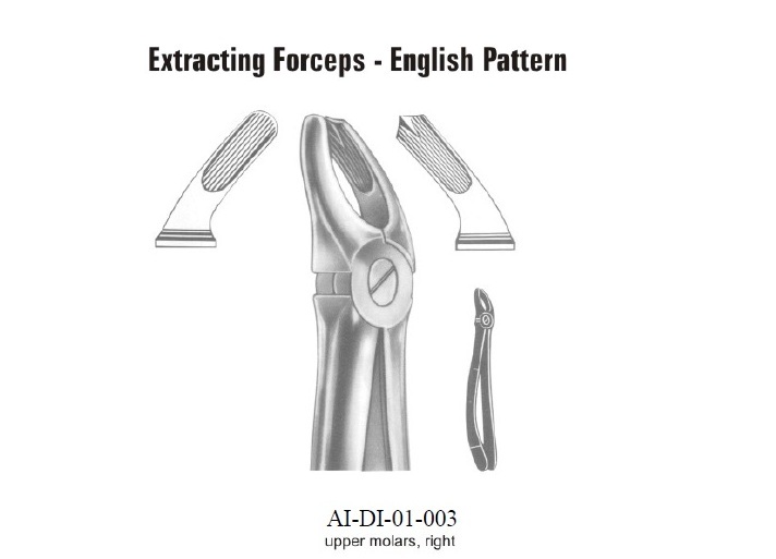 Extraction forceps English pattern-Upper molars Right