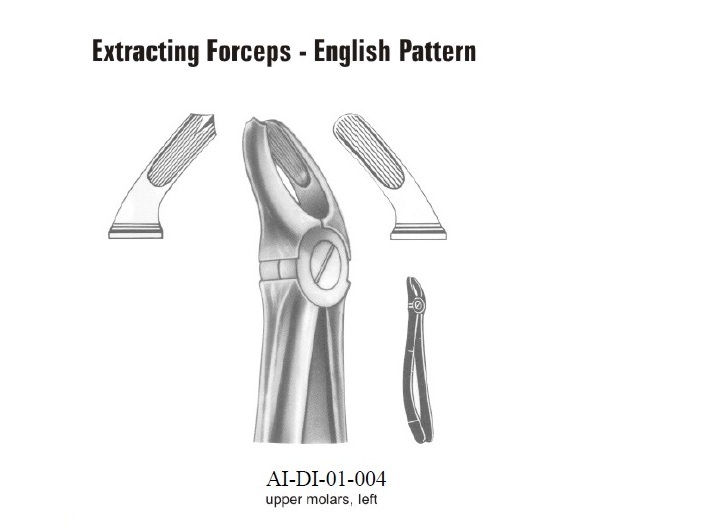 Extraction forceps English pattern-Upper molars Left