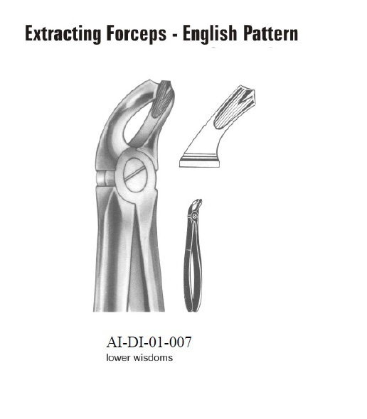 Extraction forceps English pattern-Lower wisdoms