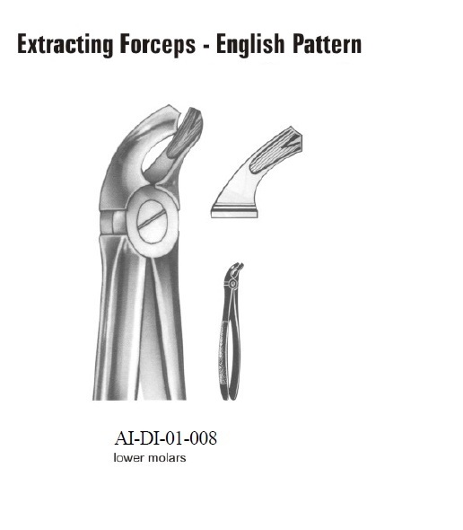 Extraction forceps English pattern-Lower molars 