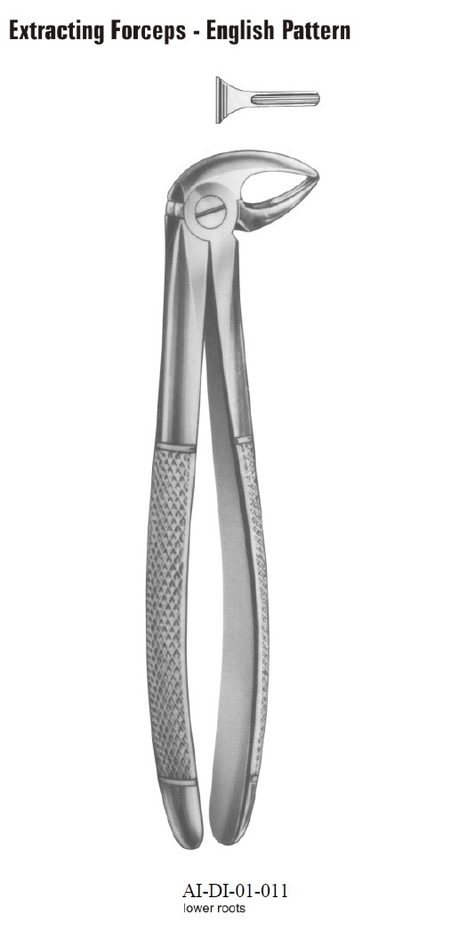 Extraction forceps English pattern-Lower roots