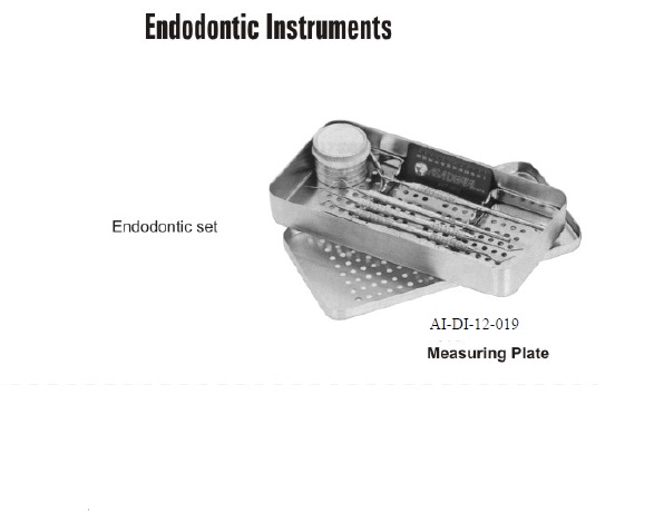 Measuring plate endodontic set