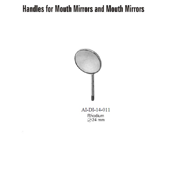Rhodium front surface mouth mirrors 